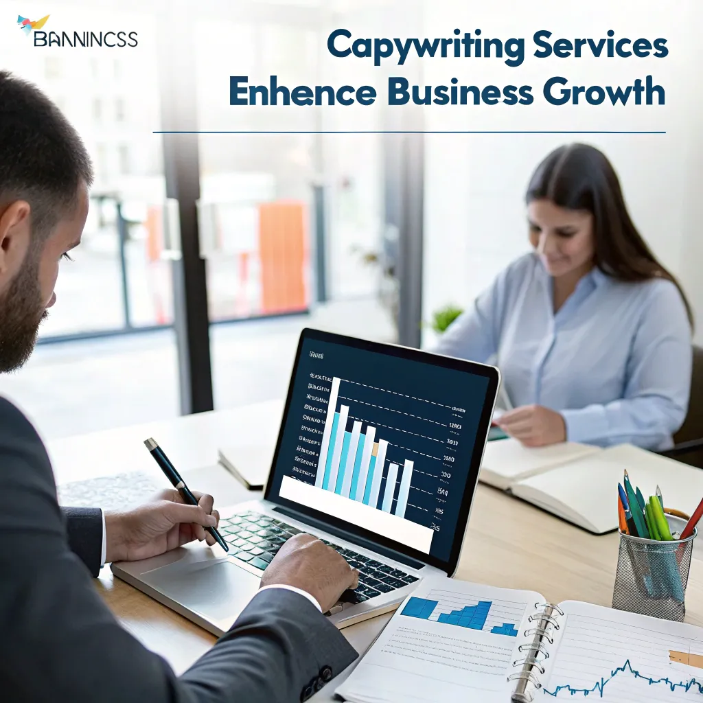 Illustration of copywriting services enhancing business growth